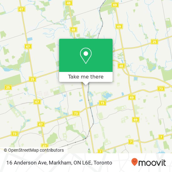 16 Anderson Ave, Markham, ON L6E map