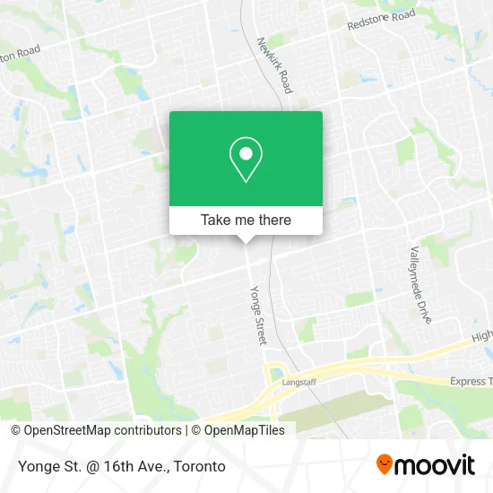 Yonge St. @ 16th Ave. map