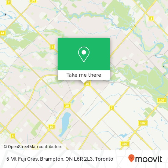 5 Mt Fuji Cres, Brampton, ON L6R 2L3 map