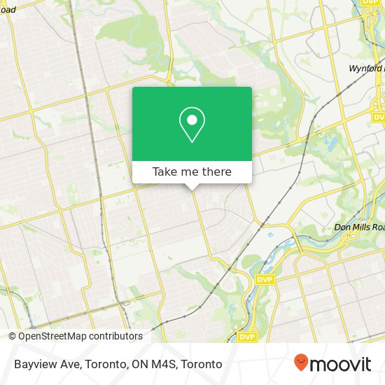 Bayview Ave, Toronto, ON M4S map