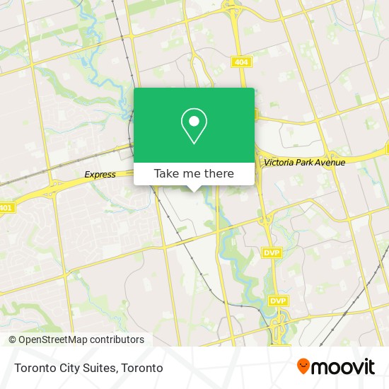 Toronto City Suites map
