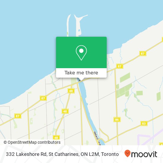 332 Lakeshore Rd, St Catharines, ON L2M map