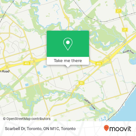 Scarbell Dr, Toronto, ON M1C map