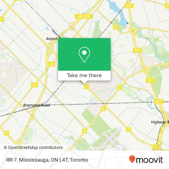 RR-7, Mississauga, ON L4T map