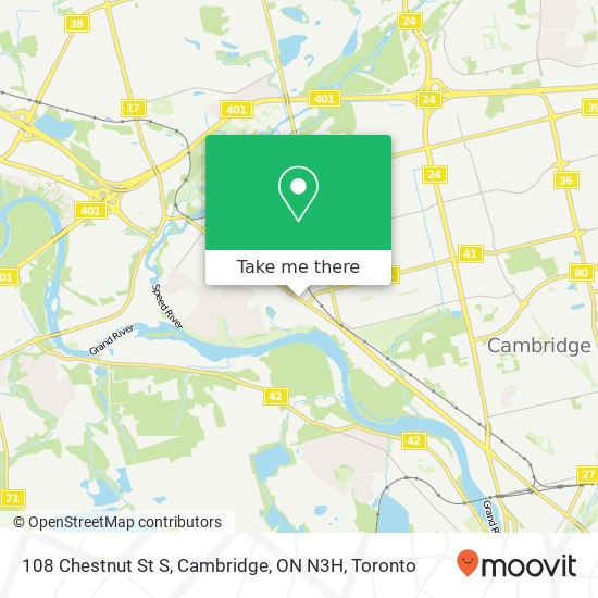 108 Chestnut St S, Cambridge, ON N3H map