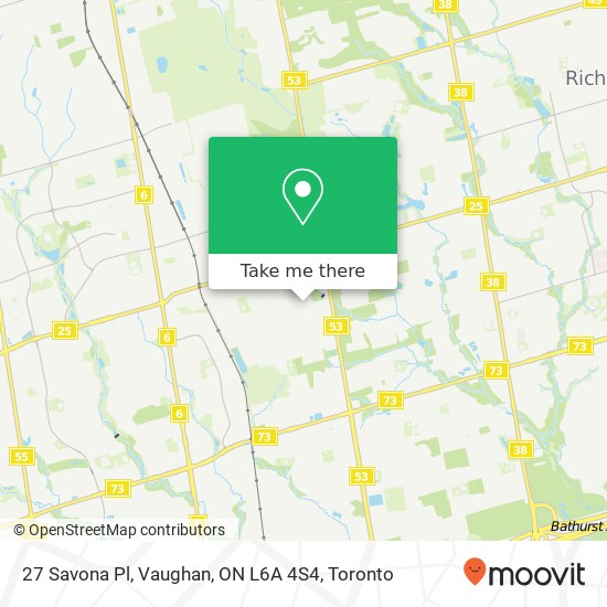 27 Savona Pl, Vaughan, ON L6A 4S4 map