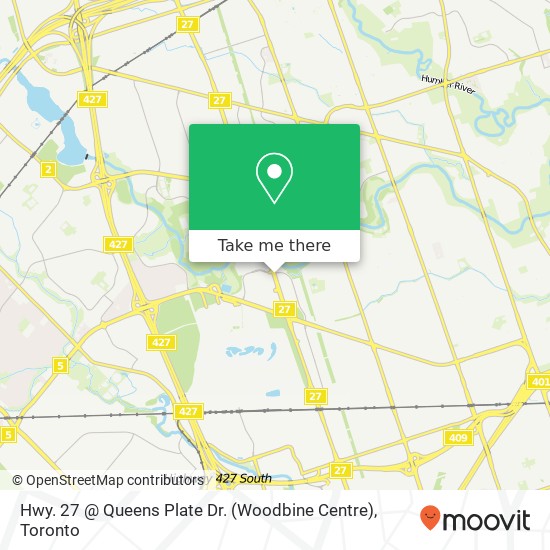 Hwy. 27 @ Queens Plate Dr. (Woodbine Centre) map