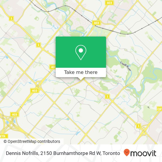 Dennis Nofrills, 2150 Burnhamthorpe Rd W map