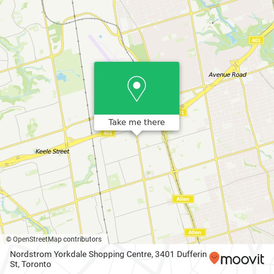 Nordstrom Yorkdale Shopping Centre, 3401 Dufferin St plan