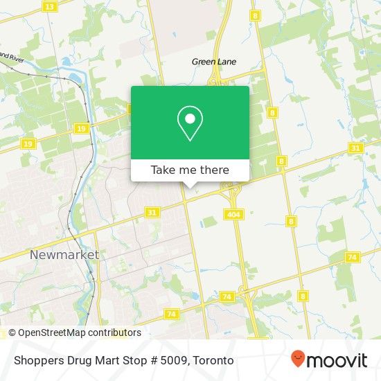 Shoppers Drug Mart Stop # 5009 map