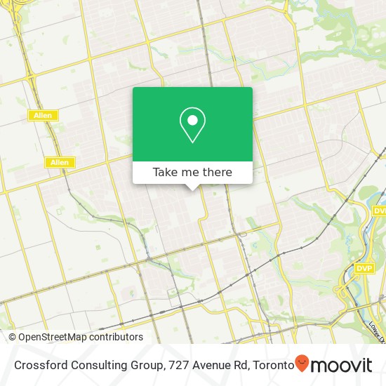 Crossford Consulting Group, 727 Avenue Rd map