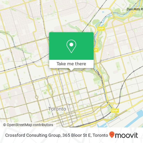 Crossford Consulting Group, 365 Bloor St E map