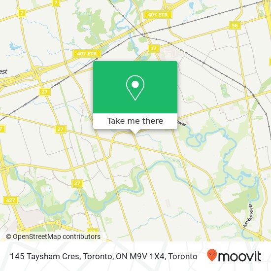 145 Taysham Cres, Toronto, ON M9V 1X4 map
