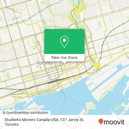 Student's Movers Canada-USA, 137 Jarvis St plan