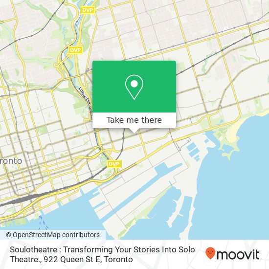 Soulotheatre : Transforming Your Stories Into Solo Theatre., 922 Queen St E plan