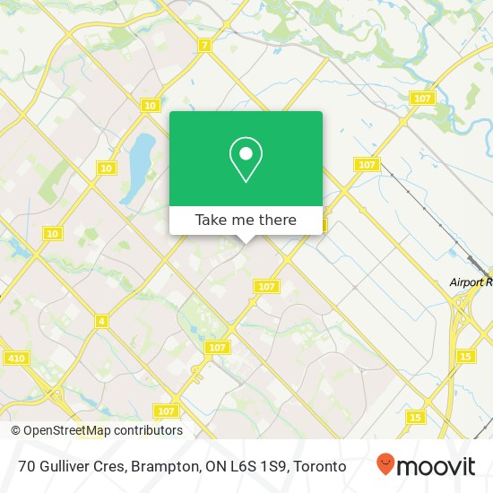 70 Gulliver Cres, Brampton, ON L6S 1S9 map