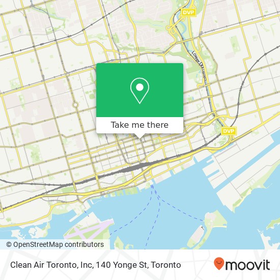 Clean Air Toronto, Inc, 140 Yonge St map