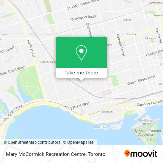 Mary McCormick Recreation Centre map