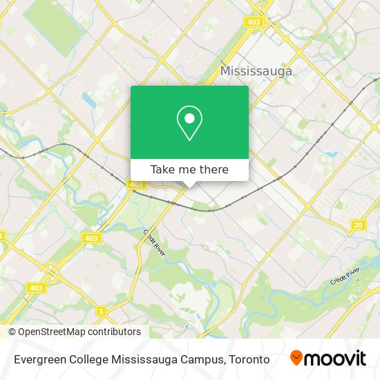 Evergreen College Mississauga Campus map