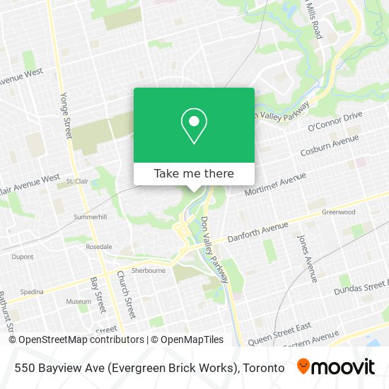 550 Bayview Ave (Evergreen Brick Works) map
