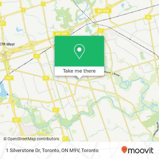 1 Silverstone Dr, Toronto, ON M9V map