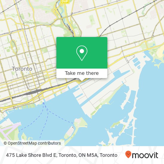 475 Lake Shore Blvd E, Toronto, ON M5A map