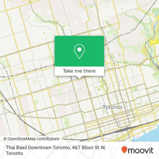 Thai Basil Downtown Toronto, 467 Bloor St W plan