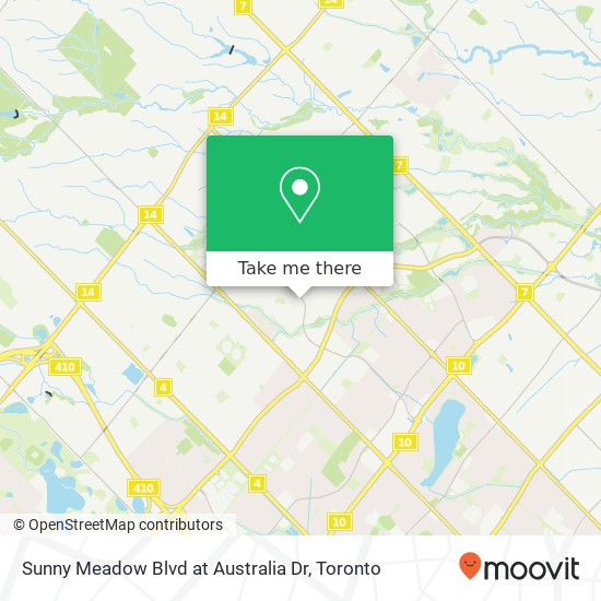 Sunny Meadow Blvd at Australia Dr map