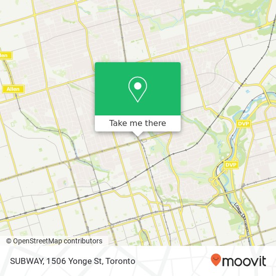 SUBWAY, 1506 Yonge St map