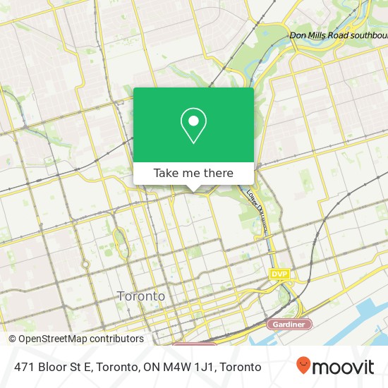 471 Bloor St E, Toronto, ON M4W 1J1 map