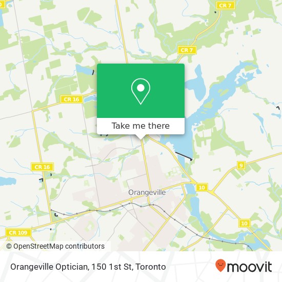 Orangeville Optician, 150 1st St map