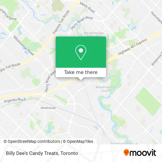 Billy Dee's Candy Treats map