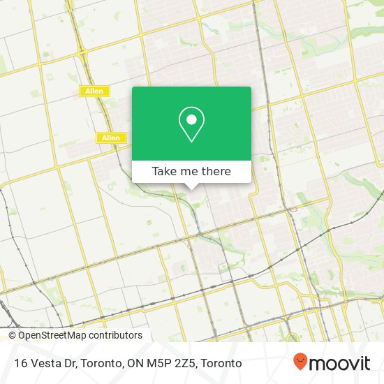 16 Vesta Dr, Toronto, ON M5P 2Z5 map