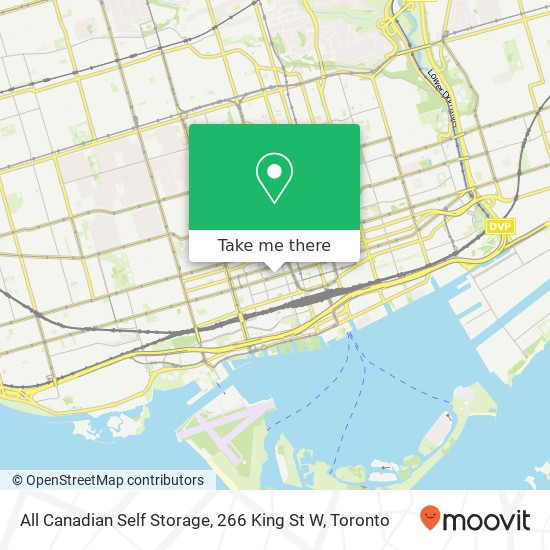 All Canadian Self Storage, 266 King St W map