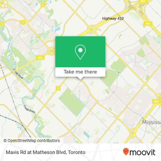 Mavis Rd at Matheson Blvd map