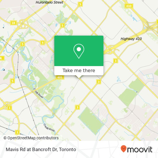 Mavis Rd at Bancroft Dr map