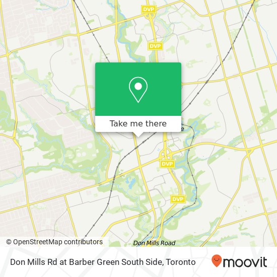 Don Mills Rd at Barber Green South Side map