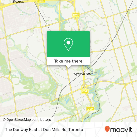 The Donway East at Don Mills Rd map