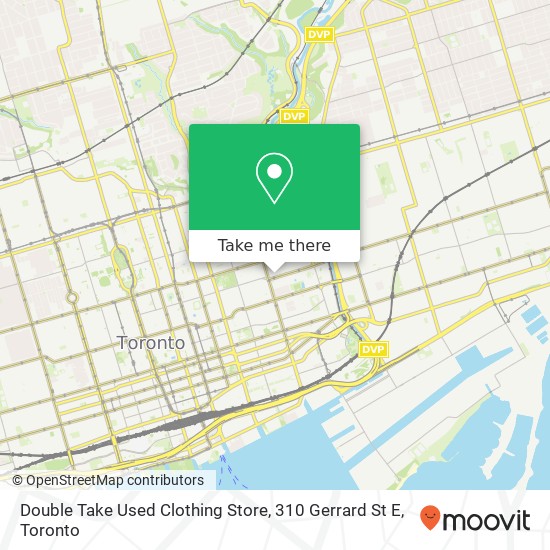 Double Take Used Clothing Store, 310 Gerrard St E map