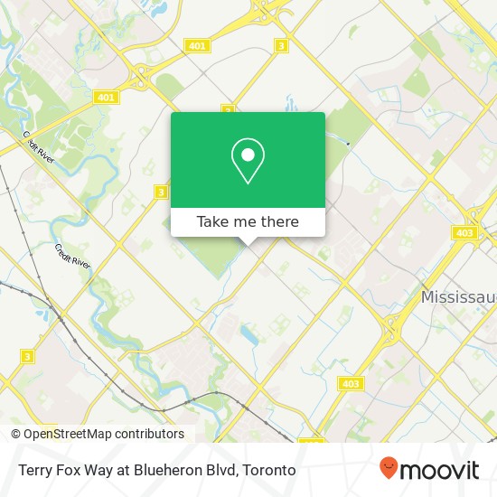 Terry Fox Way at Blueheron Blvd map