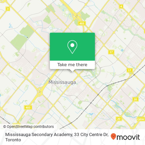 Mississauga Secondary Academy, 33 City Centre Dr map