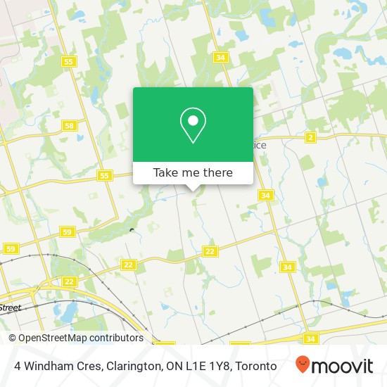 4 Windham Cres, Clarington, ON L1E 1Y8 map