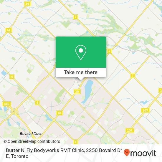 Butter N' Fly Bodyworks RMT Clinic, 2250 Bovaird Dr E map