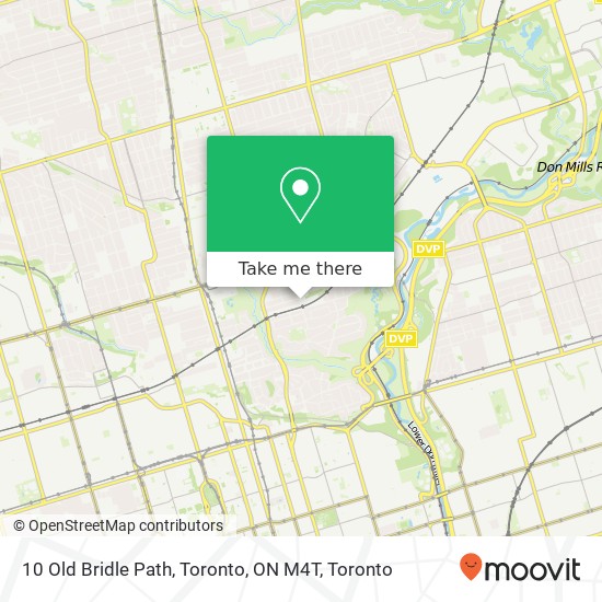 10 Old Bridle Path, Toronto, ON M4T map