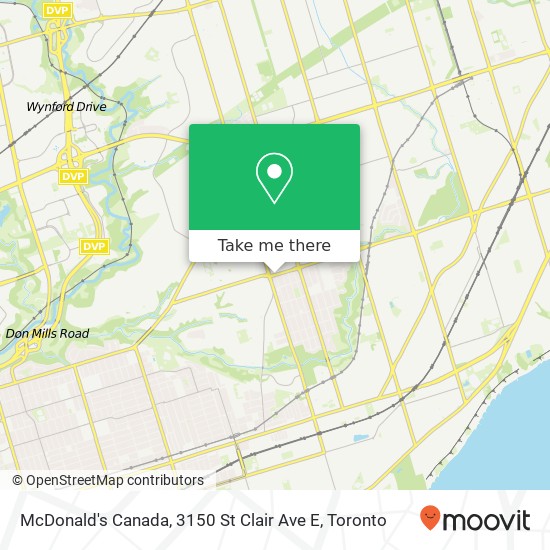 McDonald's Canada, 3150 St Clair Ave E map