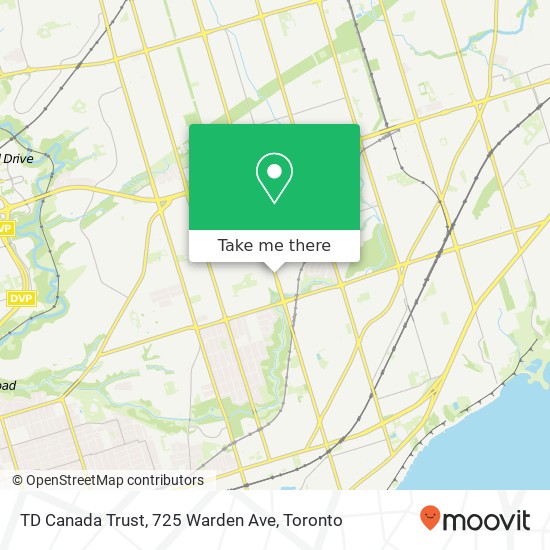 TD Canada Trust, 725 Warden Ave map