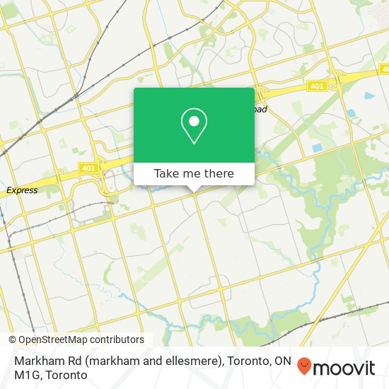 Markham Rd (markham and ellesmere), Toronto, ON M1G map