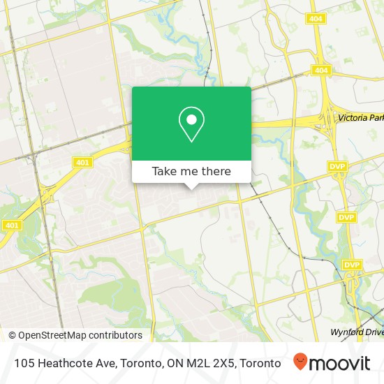105 Heathcote Ave, Toronto, ON M2L 2X5 map