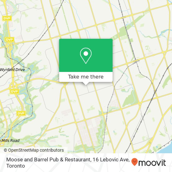 Moose and Barrel Pub & Restaurant, 16 Lebovic Ave map