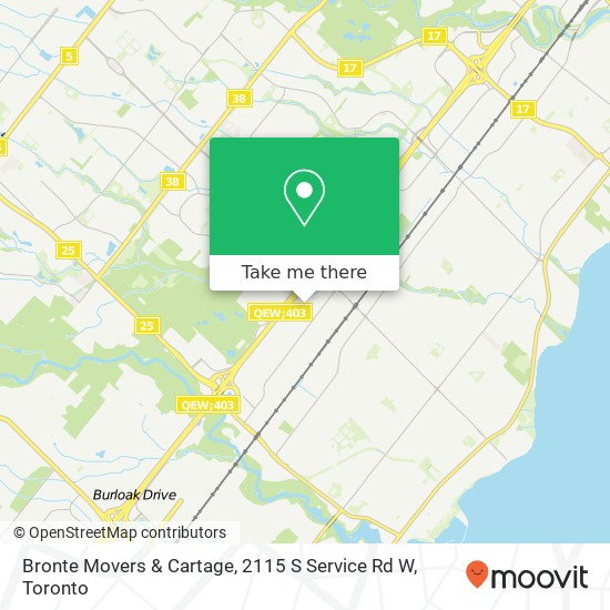 Bronte Movers & Cartage, 2115 S Service Rd W map